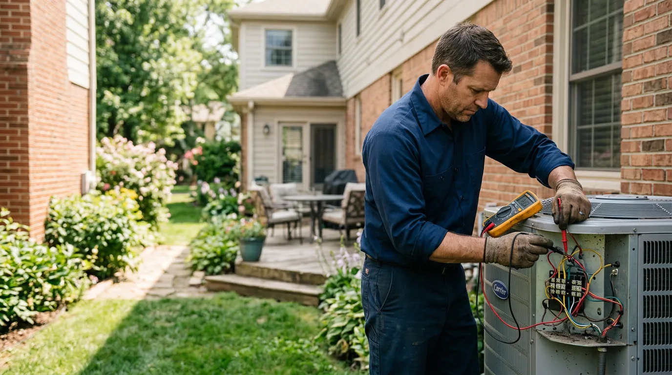 HVAC technician working near Weslaco, TX